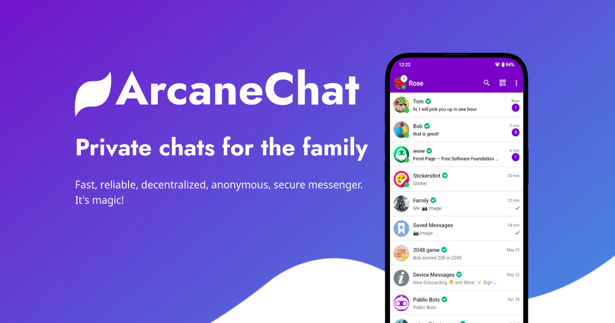 ArcaneChat: Private chats for the family